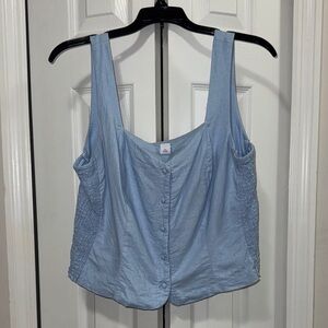 Old Navy Light Blue Sleeveless Blouse